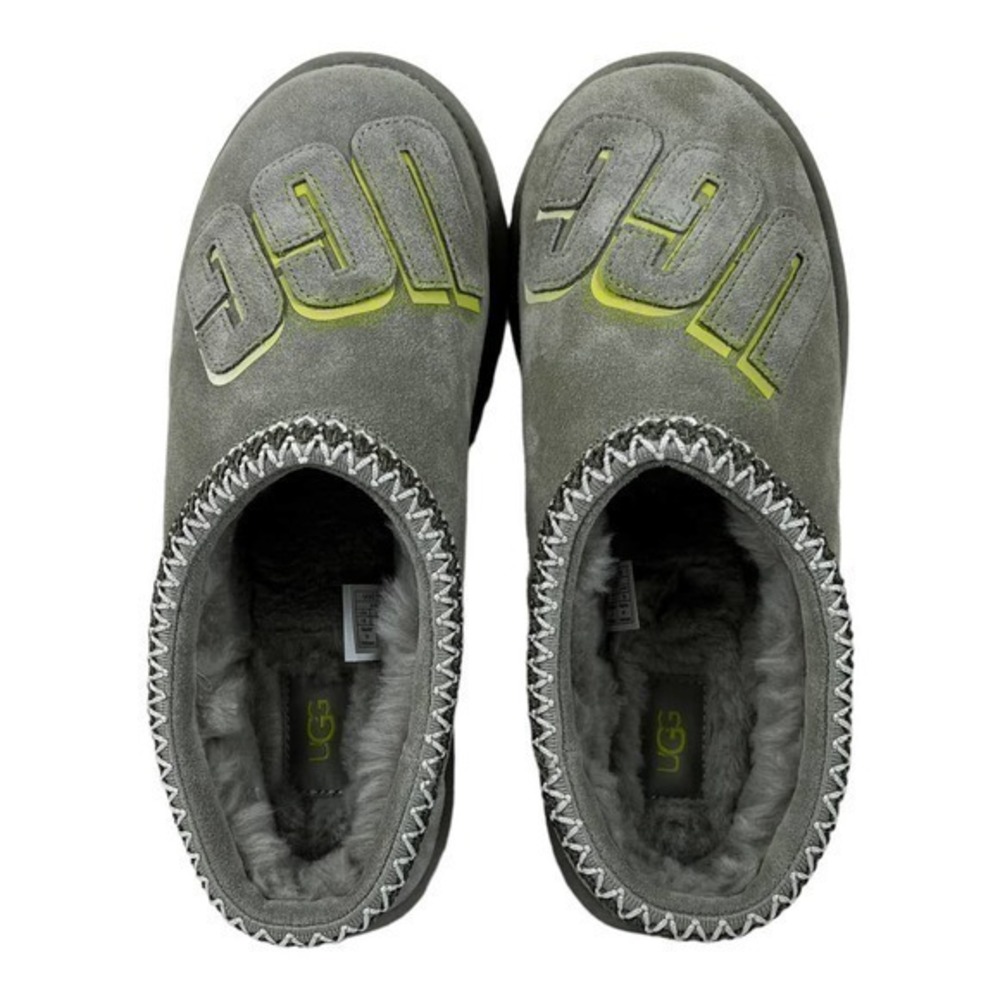UGG Tasman Graphic Shadow (UGG LOGO) Suede/Wool Slippers size 10